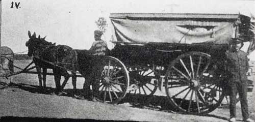 Ambulance in which William Owen was transported after being wounded